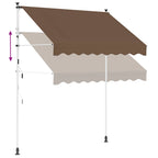 Manuell einziehbare Markise Taupe 250 cm