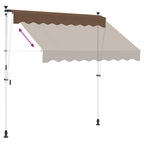 Manuell einziehbare Markise Taupe 250 cm