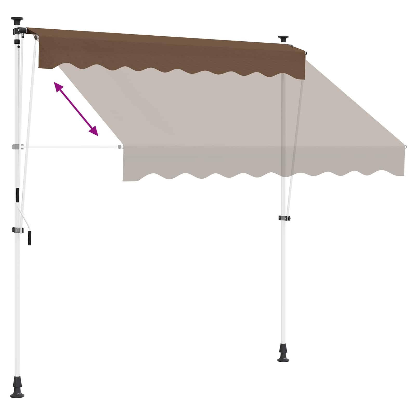 Manuell einziehbare Markise Taupe 300 cm