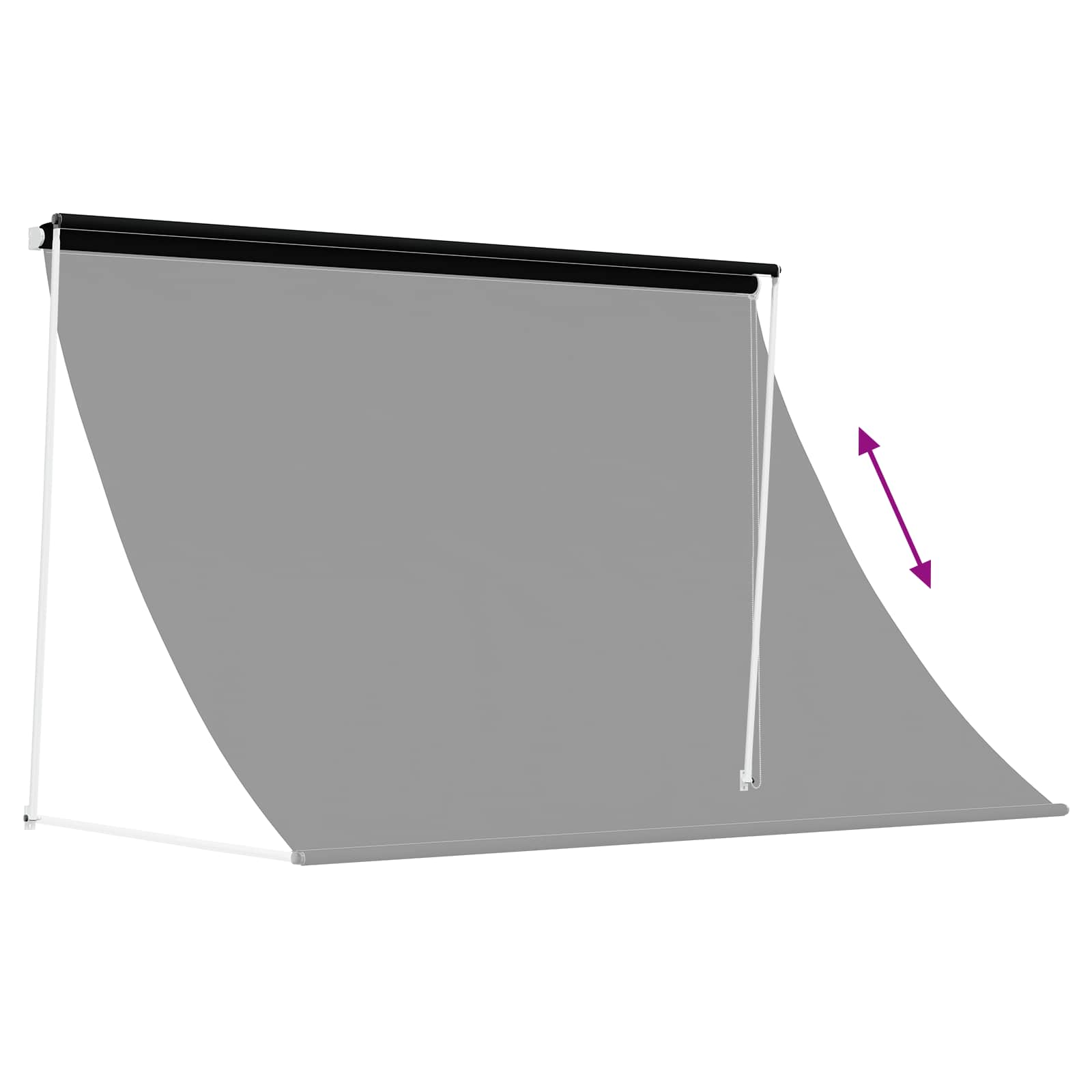 Markise Schwarz 300 x 150 cm