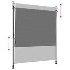 Outdoor Rollo Hellgrau 100 x 270 cm