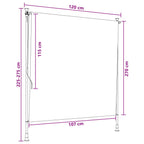 Outdoor Rollo Hellgrau 120 x 270 cm