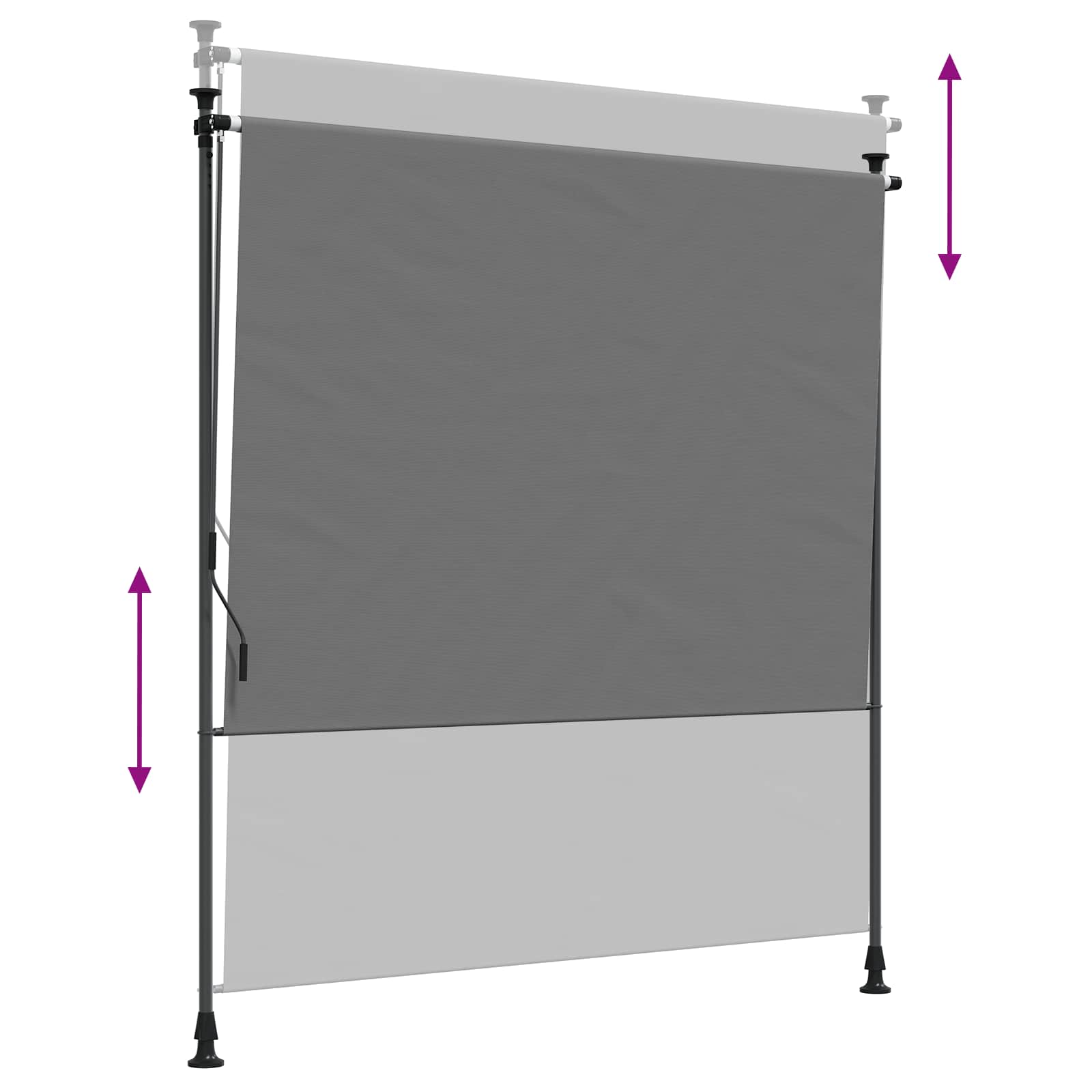 Outdoor Rollo Hellgrau 150 x 270 cm
