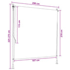 Outdoor Rollo Hellgrau 200 x 270 cm
