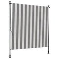 Outdoor Rollo Anthrazit und Weiß 100 x 270 cm