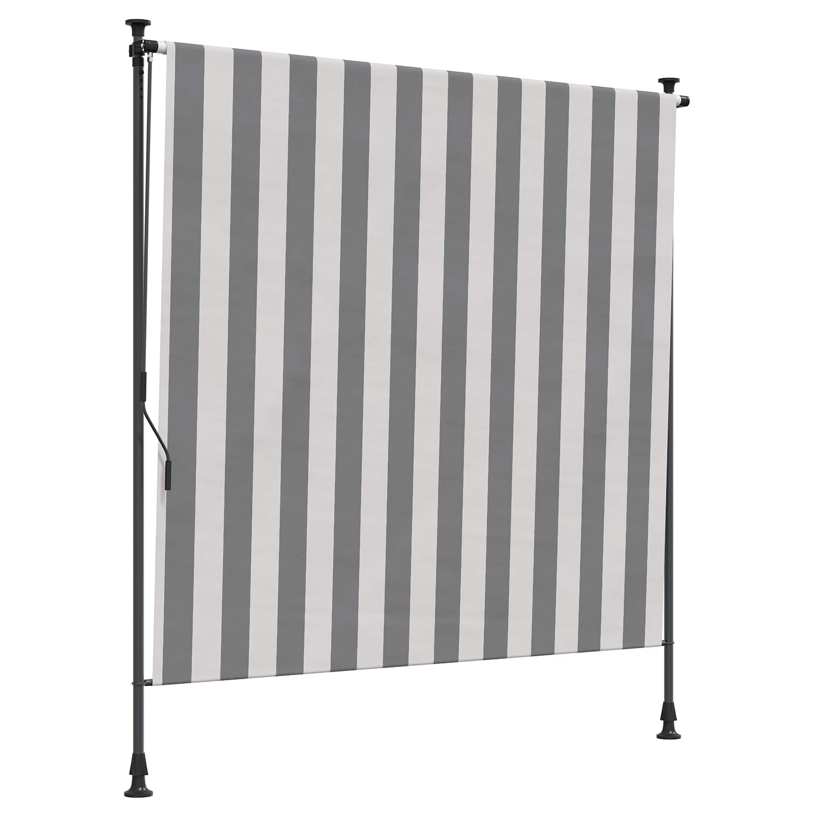 Outdoor Rollo Anthrazit und Weiß 100 x 270 cm