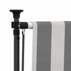 Outdoor Rollo Anthrazit und Weiß 150 x 270 cm