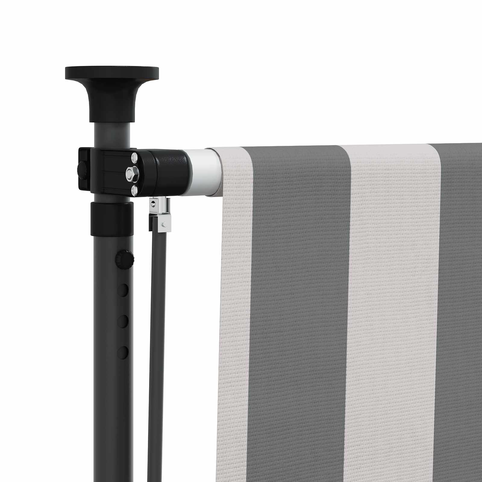 Outdoor Rollo Anthrazit und Weiß 150 x 270 cm