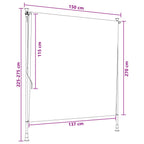 Outdoor Rollo Anthrazit und Weiß 150 x 270 cm