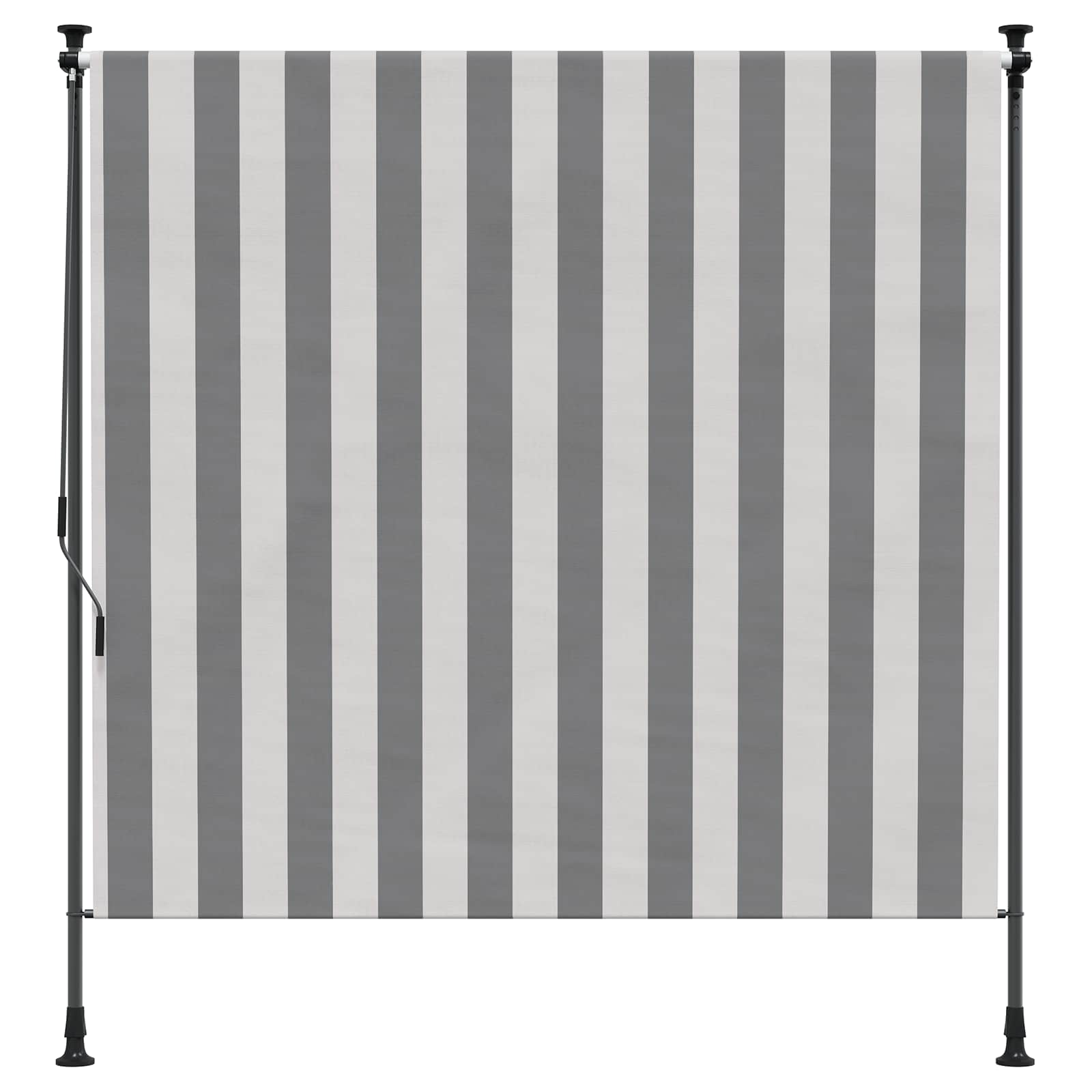 Outdoor Rollo Anthrazit und Weiß 200 x 270 cm