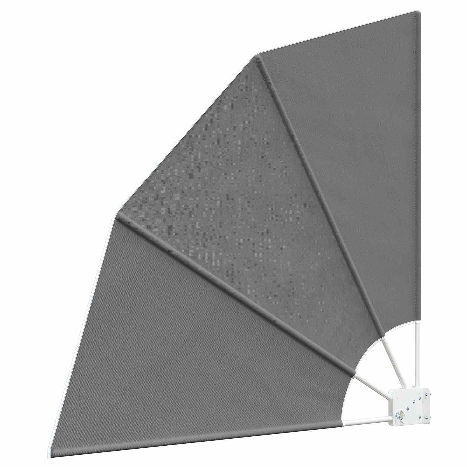 Balkon Sichtschutz 140 x 140 cm Polyester Hellgrau