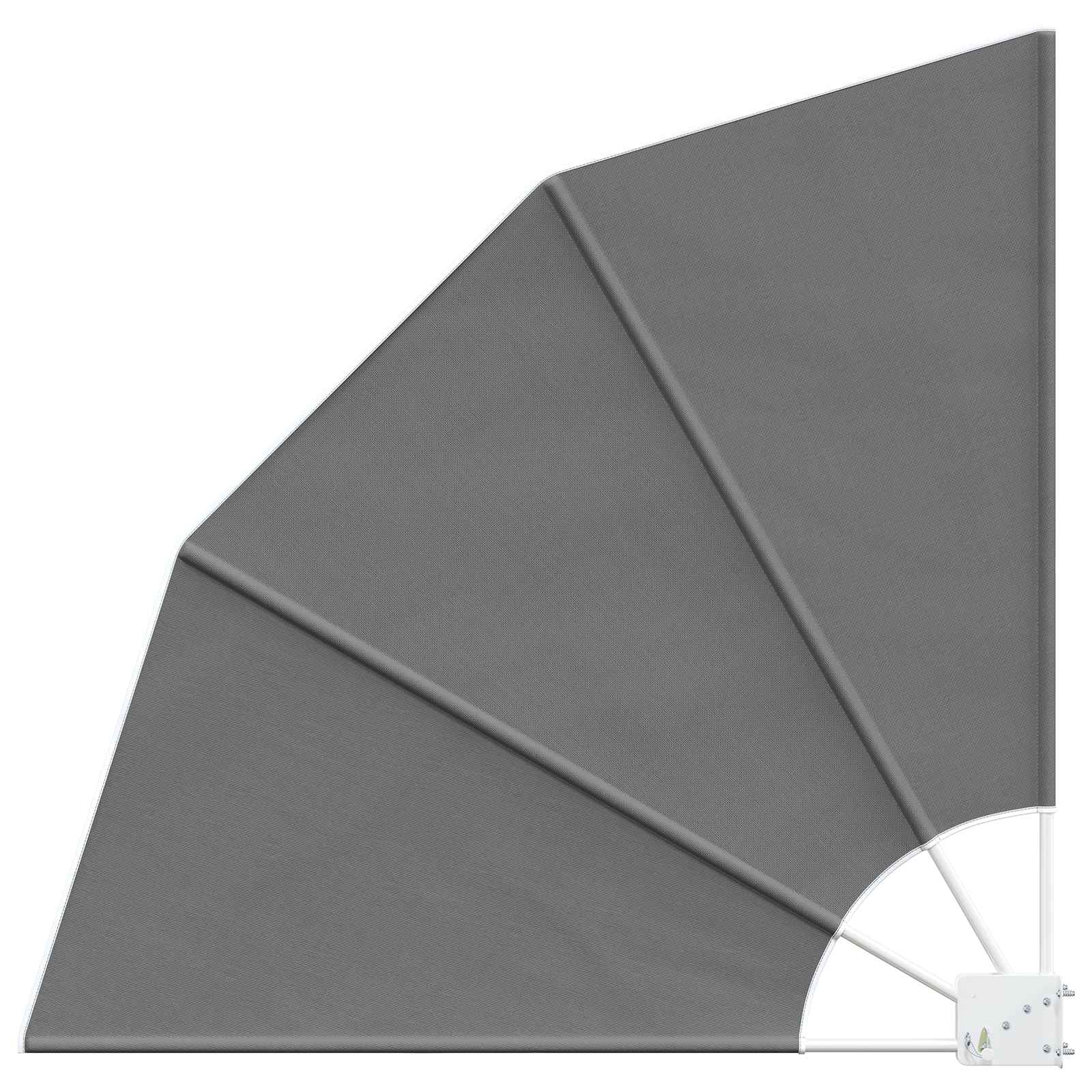 Balkon Sichtschutz 140 x 140 cm Polyester Hellgrau