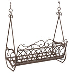 Schaukelbank Stahl 112 x 60 x 126,5 cm Antikbraun