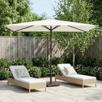 Garten-Sonnenschirm 200 x 300 cm Polyester Rechtwinklig Creme