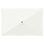 Garten-Sonnenschirm 200 x 300 cm Polyester Rechtwinklig Creme