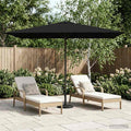 Garten-Sonnenschirm 200 x 300 cm Polyester Rechtwinklig Schwarz