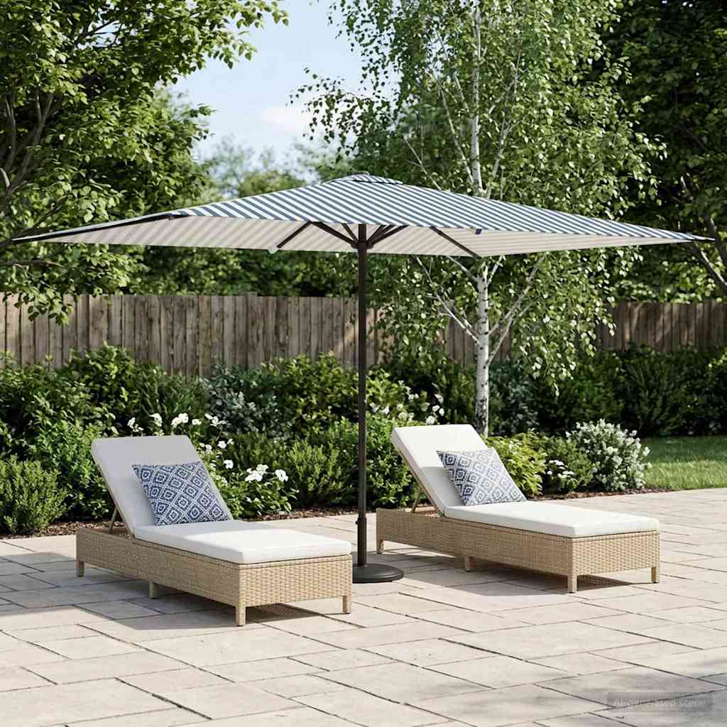 Garten-Sonnenschirm 200 x 300 cm Polyester Rechtwinklig