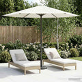 Garten-Sonnenschirm 230 x 230 cm Polyester Rechtwinklig Creme