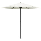 Garten-Sonnenschirm 230 x 230 cm Polyester Rechtwinklig Creme