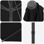 Garten-Sonnenschirm 230 x 230 cm Polyester Rechtwinklig Schwarz