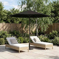Garten-Sonnenschirm 230 x 230 cm Polyester Rechtwinklig Schwarz