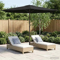Garten-Sonnenschirm 270 x 270 cm Polyester Rechtwinklig Schwarz