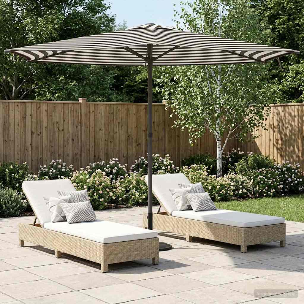 Garten-Sonnenschirm 270 x 270 cm Polyester Rechtwinklig