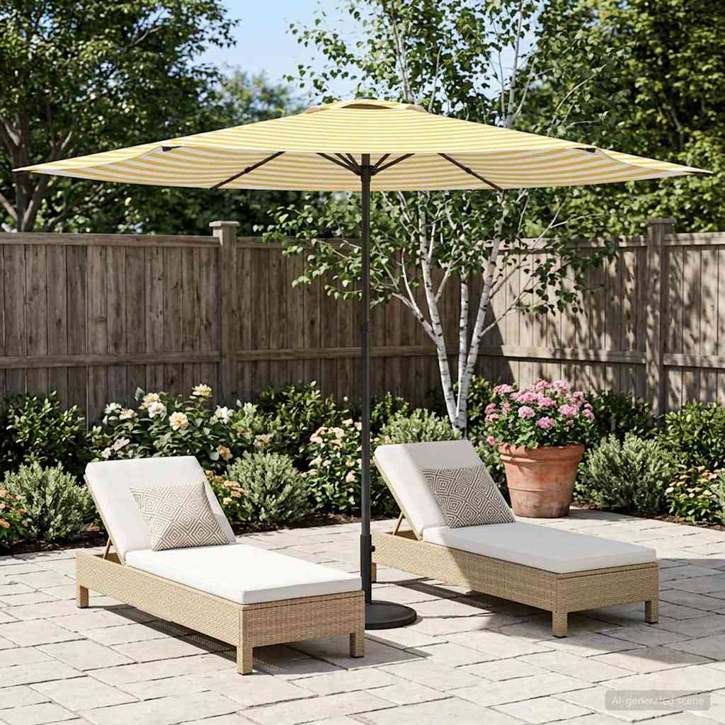 Garten-Sonnenschirm 300 x 300 cm Polyester Rechtwinklig