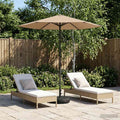 Garten-Sonnenschirm 230 x 230 cm Polyester Rechtwinklig Taupe
