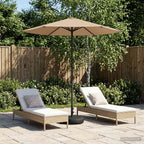 Garten-Sonnenschirm 230 x 230 cm Polyester Rechtwinklig Taupe
