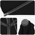 Garten-Sonnenschirm 230 x 230 cm Polyester Rechtwinklig Schwarz