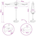 Garten-Sonnenschirm 270 x 270 cm Polyester Rechtwinklig Creme