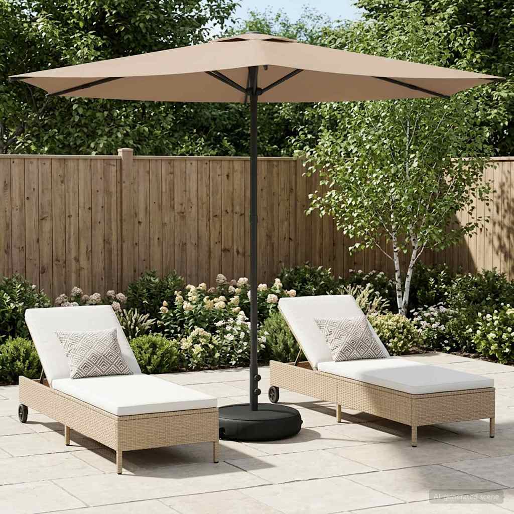 Garten-Sonnenschirm 270 x 270 cm Polyester Rechtwinklig Taupe