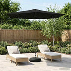 Garten-Sonnenschirm 270 x 270 cm Polyester Rechtwinklig Schwarz