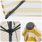 Garten-Sonnenschirm 270 x 270 cm Polyester Rechtwinklig