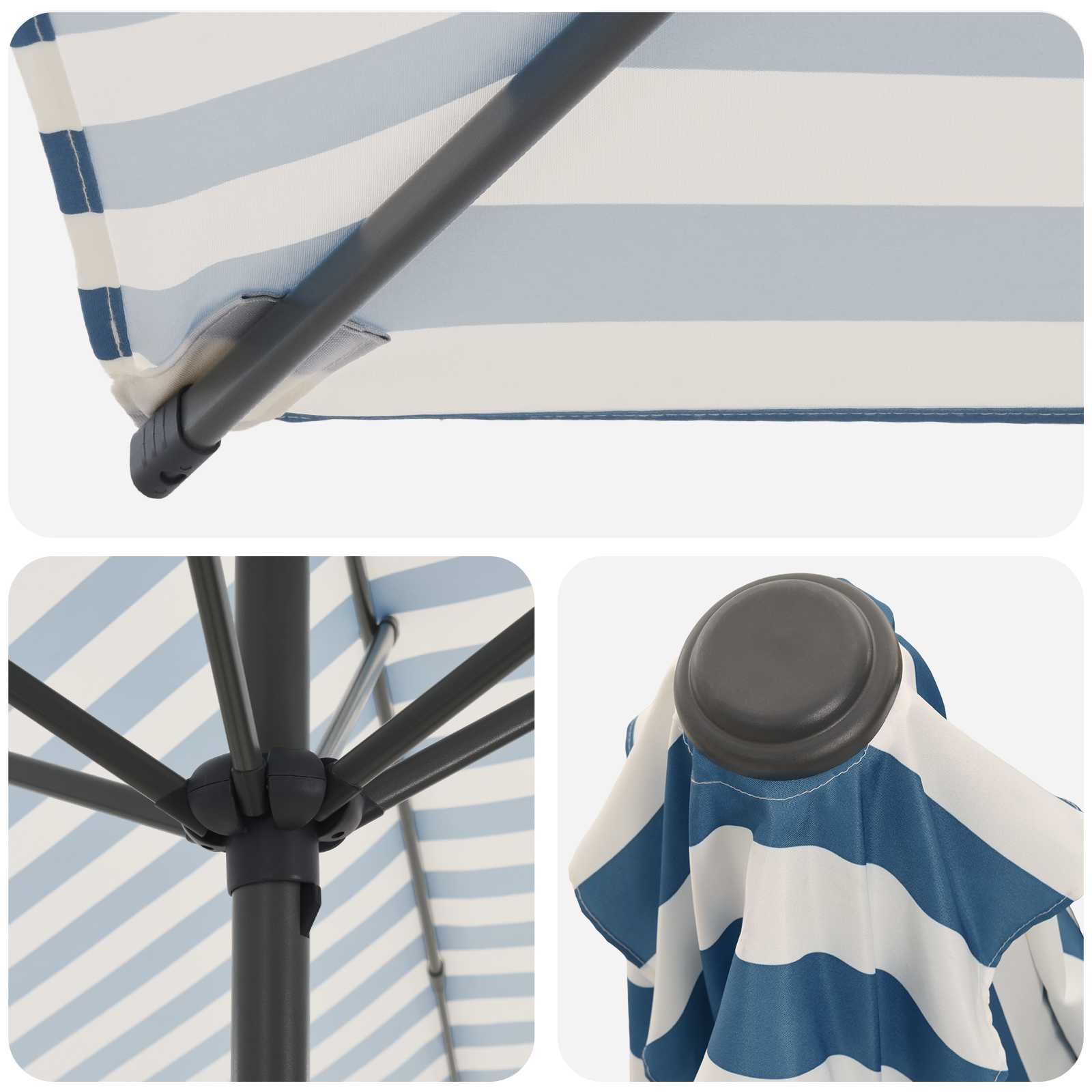 Garten-Sonnenschirm 270 x 270 cm Polyester Rechtwinklig