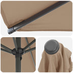 Garten-Sonnenschirm 300 x 300 cm Polyester Rechtwinklig Taupe