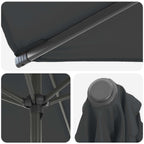 Garten-Sonnenschirm 300 x 300 cm Polyester Rechtwinklig