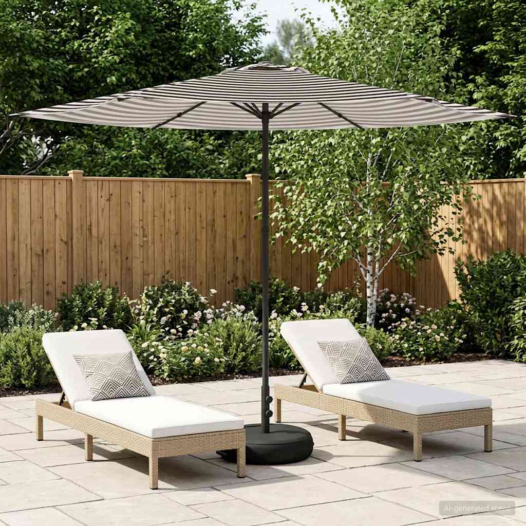 Garten-Sonnenschirm 300 x 300 cm Polyester Rechtwinklig
