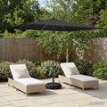 Garten Sonnenschirm mit LED-Lichtern 200 x 300 cm Polyester