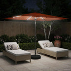 Garten Sonnenschirm mit LED-Lichtern 200 x 300 cm Polyester