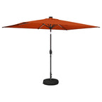Garten Sonnenschirm mit LED-Lichtern 200 x 300 cm Polyester