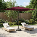 Garten Sonnenschirm mit LED-Lichtern 200 x 300 cm Polyester