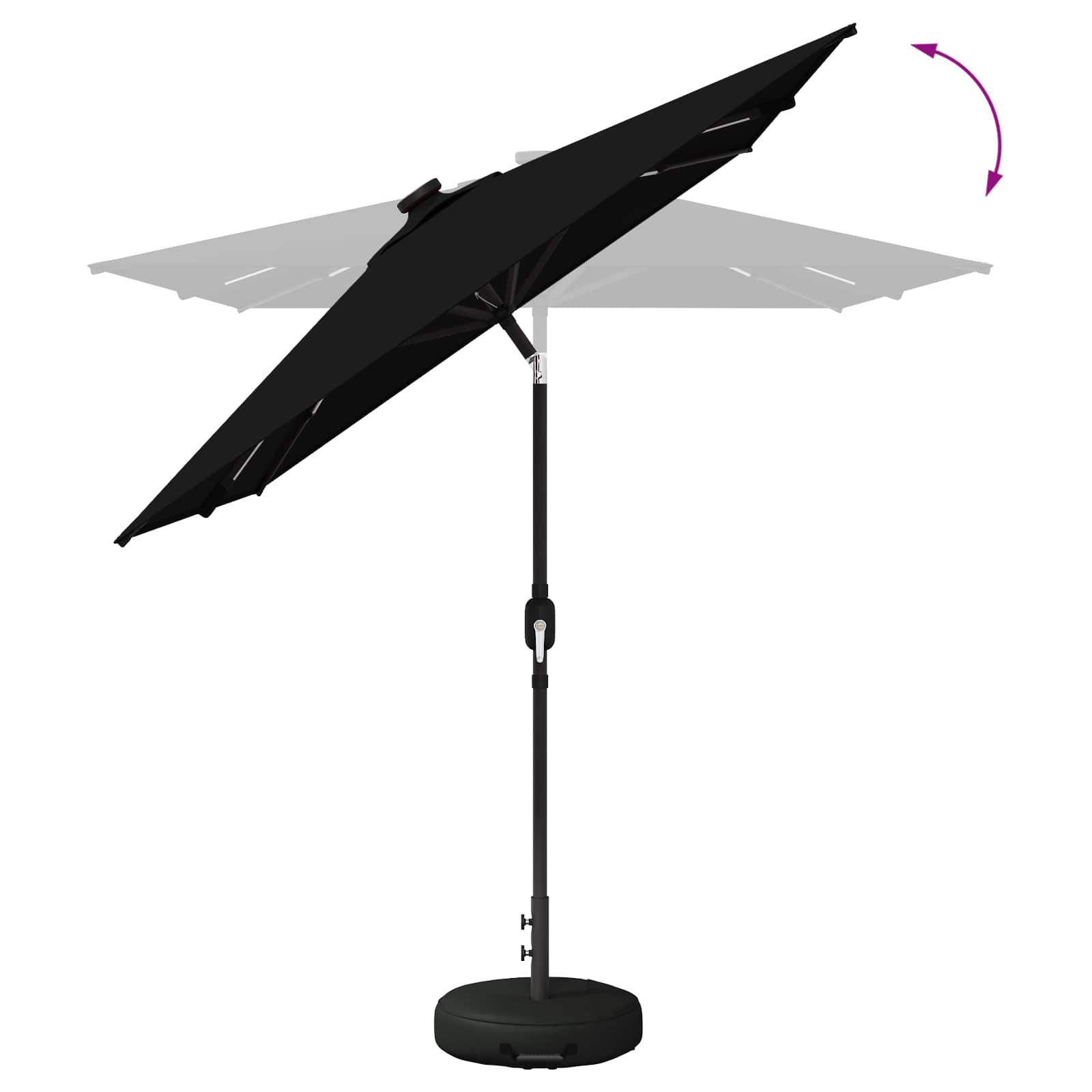 Garten Sonnenschirm mit LED-Lichtern 200 x 300 cm Polyester