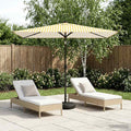 Garten Sonnenschirm mit LED-Lichtern 200 x 300 cm Polyester