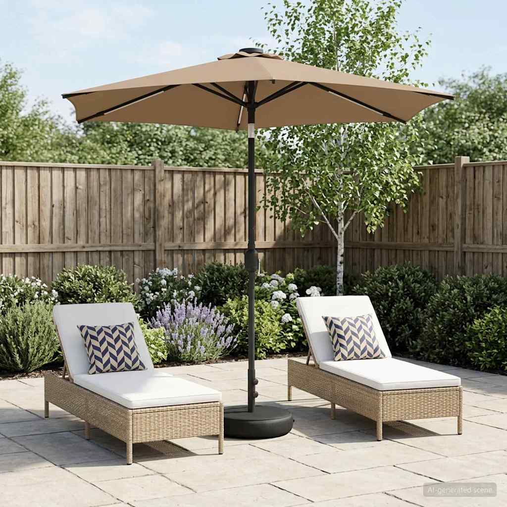 Garten Sonnenschirm mit LED-Lichtern 230 x 230 cm Polyester
