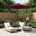Garten Sonnenschirm mit LED-Lichtern 230 x 230 cm Polyester
