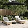 Garten Sonnenschirm mit LED-Lichtern 230 x 230 cm Polyester