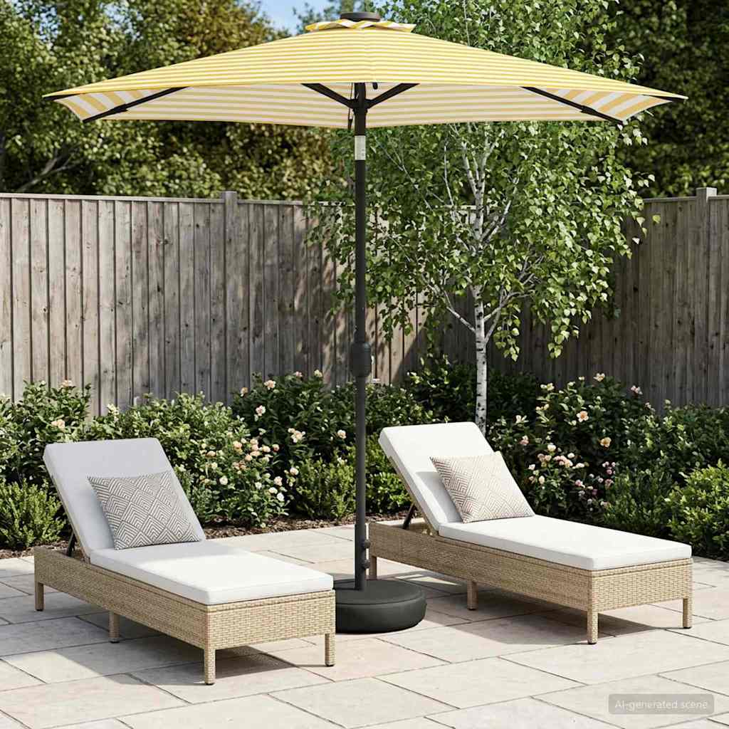 Garten Sonnenschirm mit LED-Lichtern 230 x 230 cm Polyester