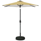 Garten Sonnenschirm mit LED-Lichtern 230 x 230 cm Polyester